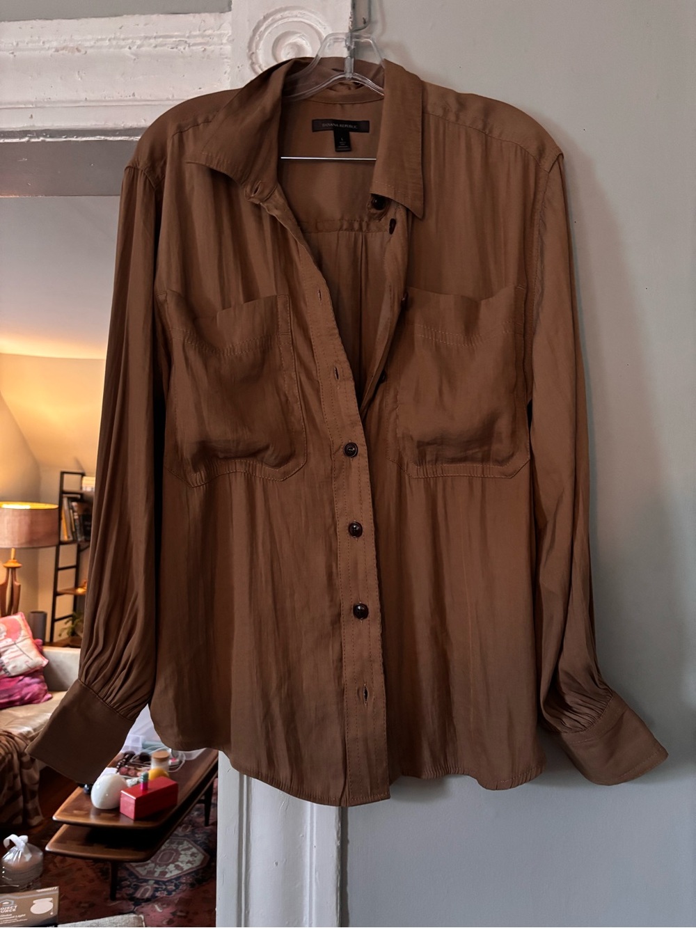 Banana Republic Brown Button-Front Oversized Shirt - Women